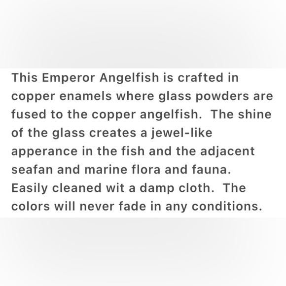 Bovano of Cheshire “Coral and Starfish” copper enamel wall art - Picture 5 of 5